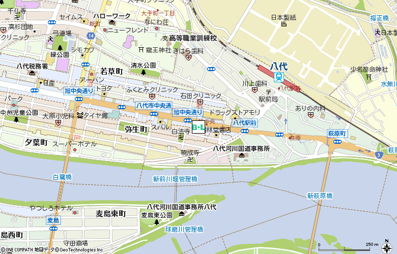 眼鏡市場　八代旭中央(00227)付近の地図